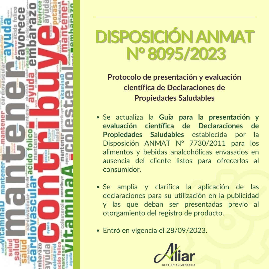  Declaraciones de Propiedades Saludables en alimentos